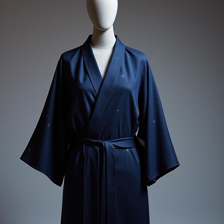The Meridian Silk Kimono draped elegantly